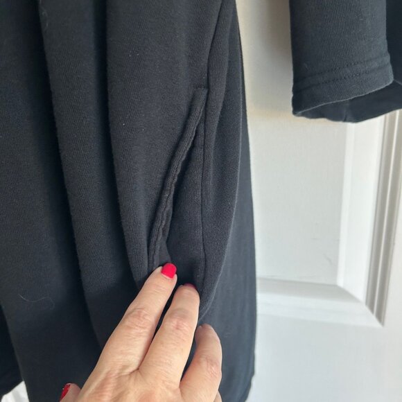 PUMA GLAM OVERSIZED HOODED DRESS XL Black w/ Metallic Gold Logo Sport Casual - Picture 12 of 12